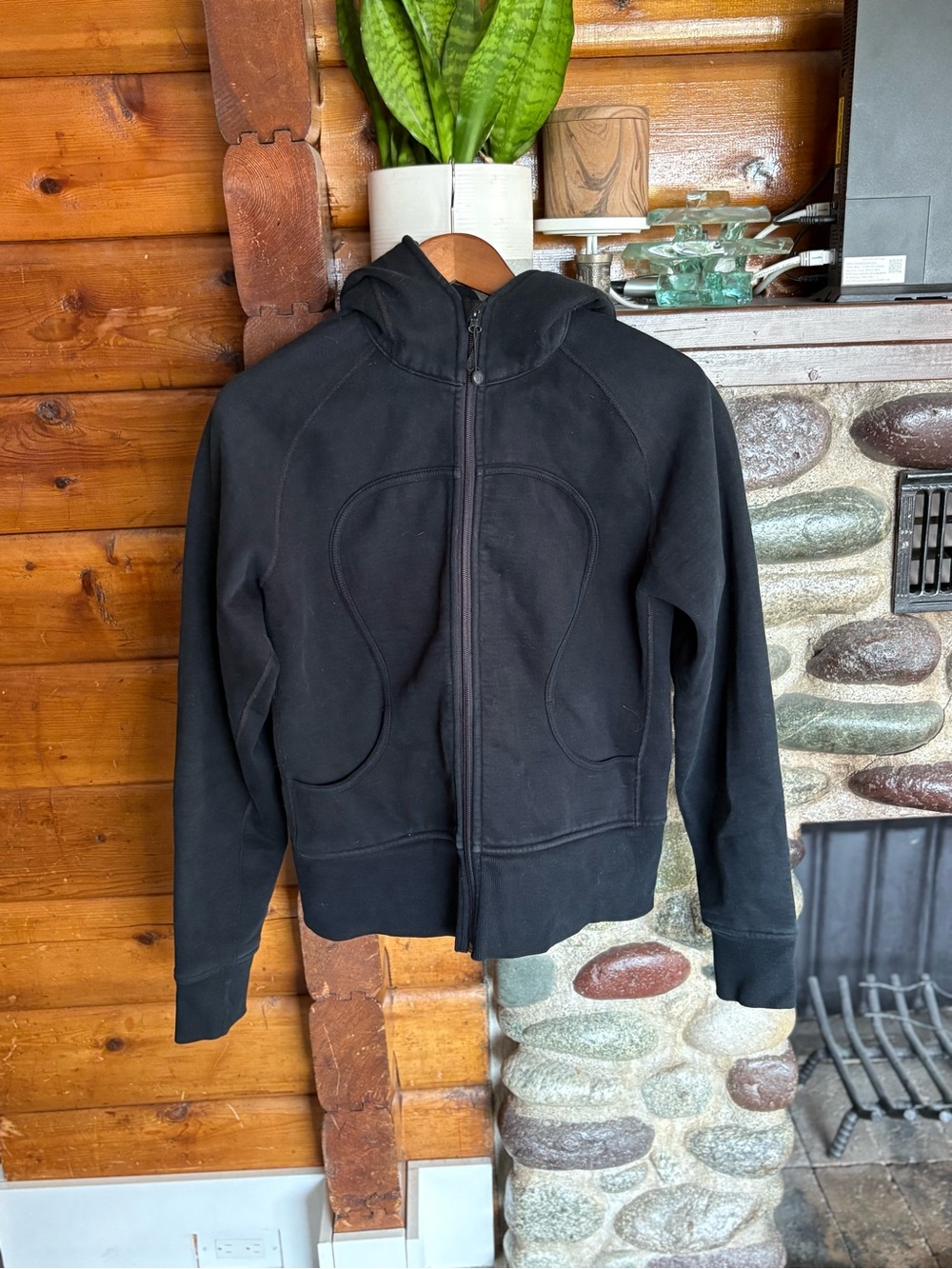 Lululemon Scuba Hoodie Black Full Zip Up Y2K Older Style Scuba Sweater